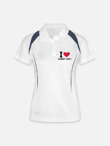 i love sunny days - Women's Polo breathable - white/navy