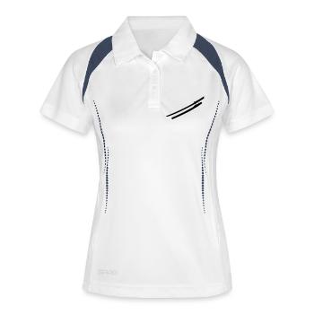 Samurai épée - Polo respirant Femme - blanc/marine - Devant