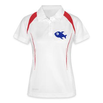 Poisson - Polo respirant Femme - blanc/marine - Devant