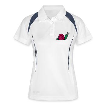 Snail - Women's Polo breathable - white/navy - Front