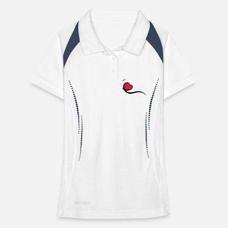 Herz Frauen Polo atmungsaktiv