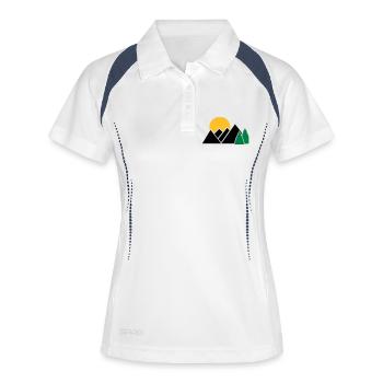 Berg - Frauen Polo atmungsaktiv - Weiß/Navy - Vorne
