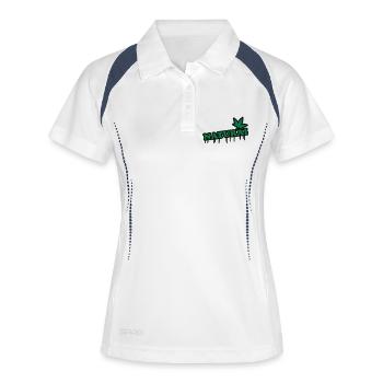 natural2 - Polo respirant Femme - blanc/marine - Devant