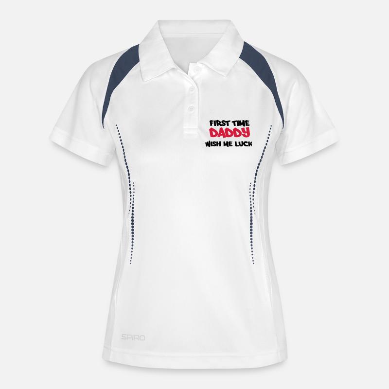 First time Daddy - Women's Polo breathable - white/navy