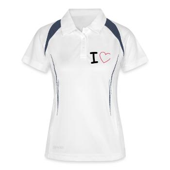 J’adore - Polo respirant Femme - blanc/marine - Devant