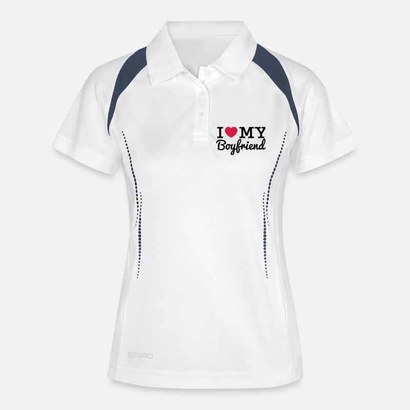 i love my boy - Women's Polo breathable - white/navy