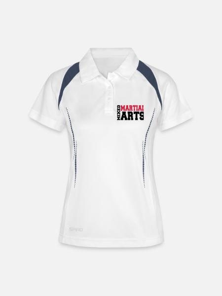 Mixed Martial Arts - Women's Polo breathable - white/navy