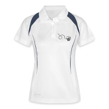 Abeille - Polo respirant Femme - blanc/marine - Devant