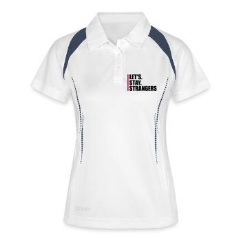 Citation Restons Strangers - Polo respirant Femme - blanc/marine - Devant
