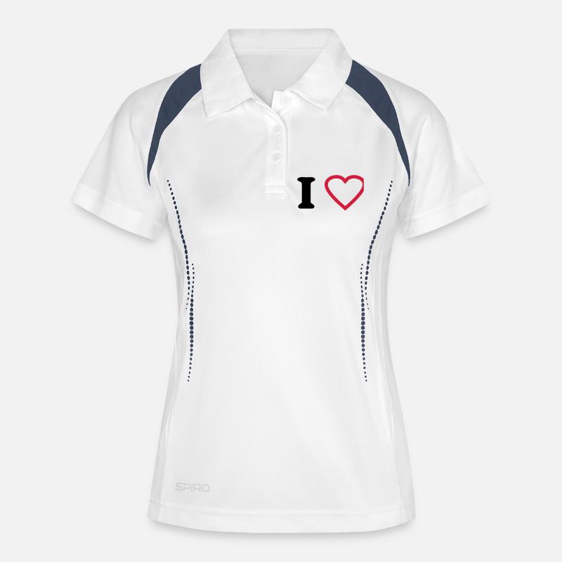 i love - Women's Polo breathable - white/navy
