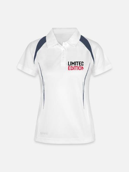 Limited Edition - Polo respirant Femme - blanc/marine