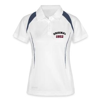 Original 1952 - Frauen Polo atmungsaktiv - Weiß/Navy - Vorne