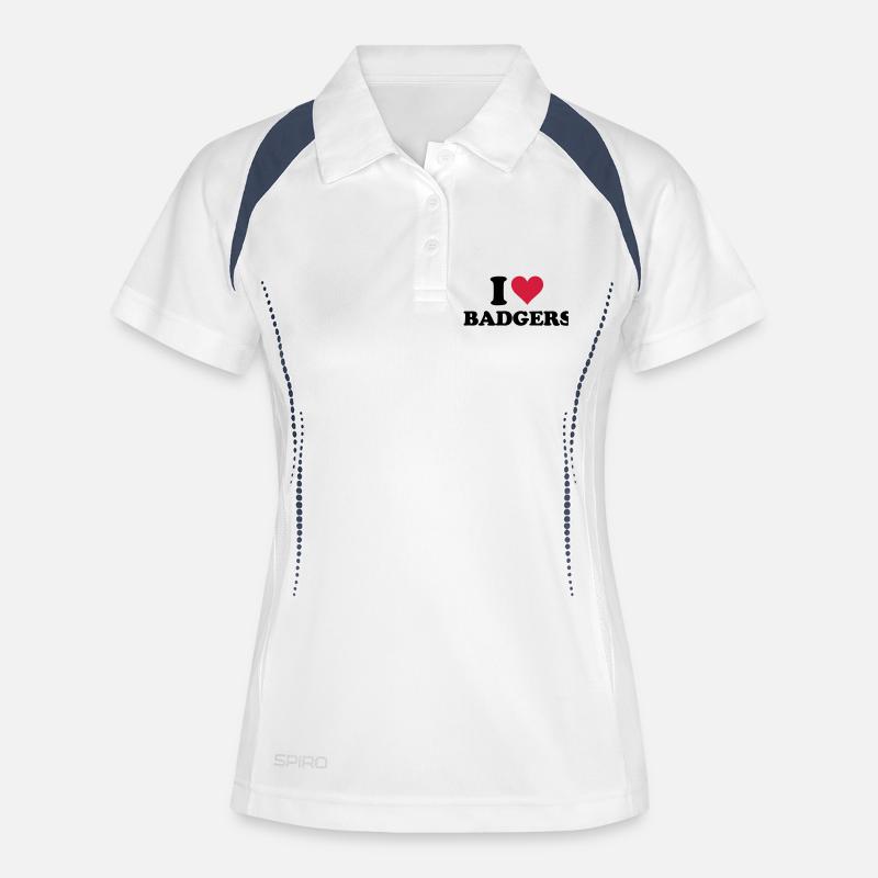 I Heart Badgers - Women's Polo breathable - white/navy