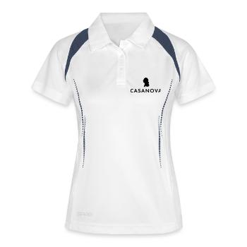 Casanova - Limitierte Edition - Frauen Polo atmungsaktiv - Weiß/Navy - Vorne