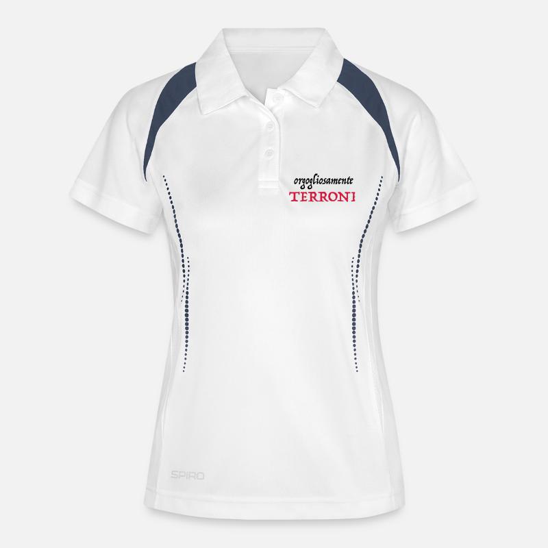 orgogliosamente terrone - Women's Polo breathable - white/navy