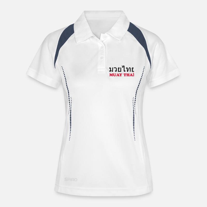 Muay Thai - Women's Polo breathable - white/navy