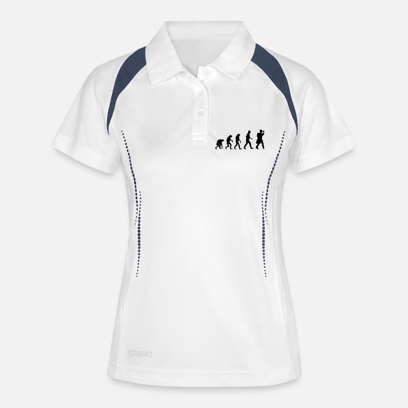 hiking evolution - Polo respirant Femme - blanc/marine