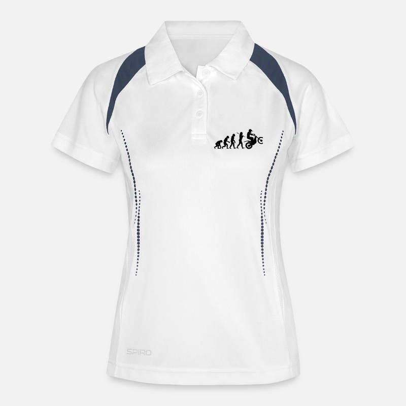 trials bike evolution 01 - Women's Polo breathable - white/navy