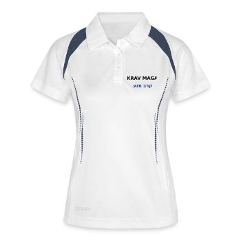 KRAV MAGA - Polo respirant Femme - blanc/marine - Devant