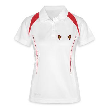 2 oreilles d’animaux - Polo respirant Femme - blanc/marine - Devant