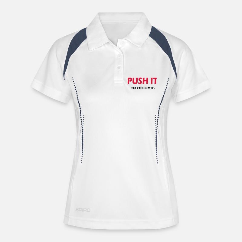 PUSH IT TO THE LIMIT - SIMPLE - Women's Polo breathable - white/navy