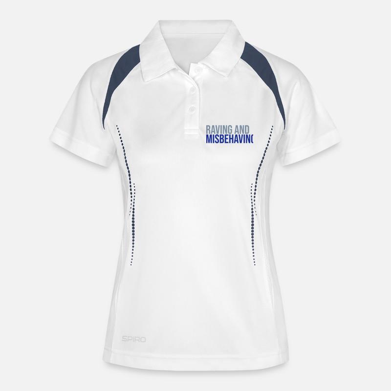 Raving & Misbehaving - Women's Polo breathable - white/navy