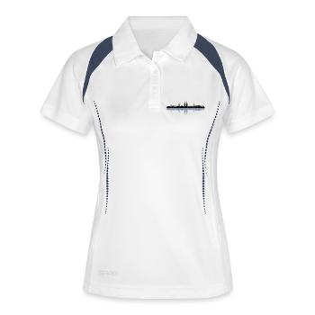 Skyline - Lübeck - Frauen Polo atmungsaktiv - Weiß/Navy - Vorne
