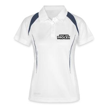 faire confiance au processus Devis - Polo respirant Femme - blanc/marine - Devant