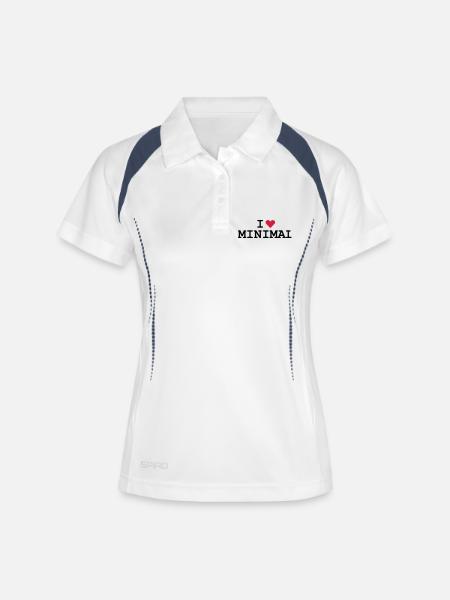 Love Minimal - Women's Polo breathable - white/navy