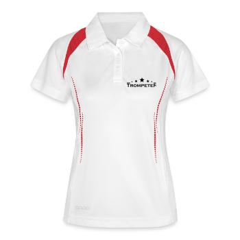 Trompeter - Frauen Polo atmungsaktiv - Weiß/Navy - Vorne