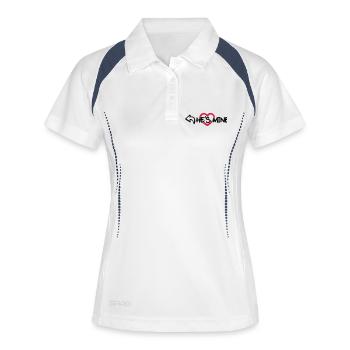 He's mine - Polo respirant Femme - blanc/marine - Devant