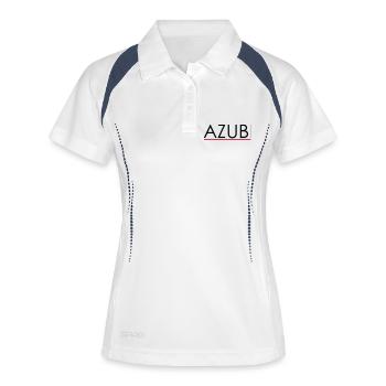 apprentie - Polo respirant Femme - blanc/marine - Devant