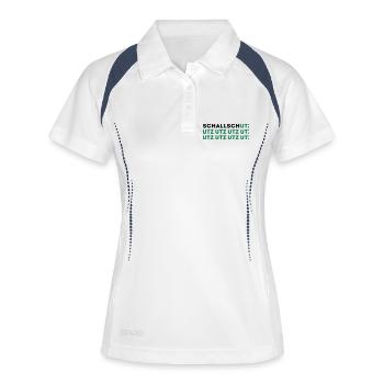 UTZ UTZ UTZ insonorisation en deux couleurs - Polo respirant Femme - blanc/marine - Devant