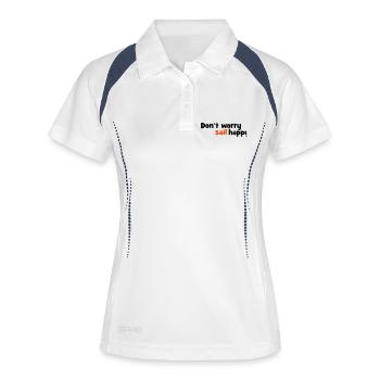 voile - Polo respirant Femme - blanc/marine - Devant
