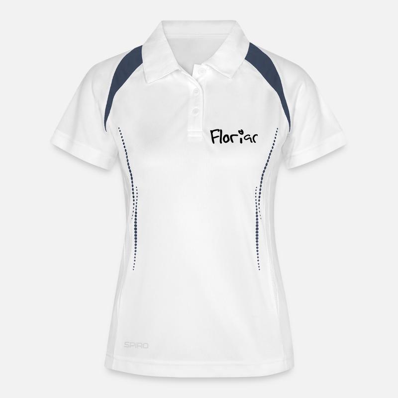 florian - Women's Polo breathable - white/navy