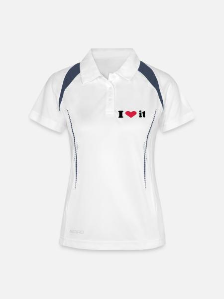 i love it - Women's Polo breathable - white/navy