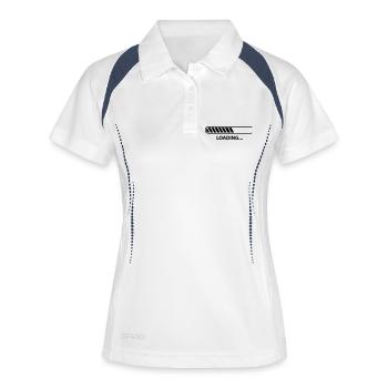 Loading Progress - Polo respirant Femme - blanc/marine - Devant