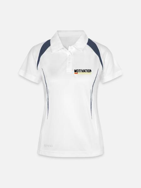 No motivation - Women's Polo breathable - white/navy