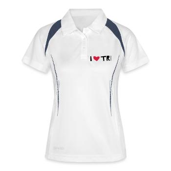 triathlon freestyle - Polo respirant Femme - blanc/marine - Devant