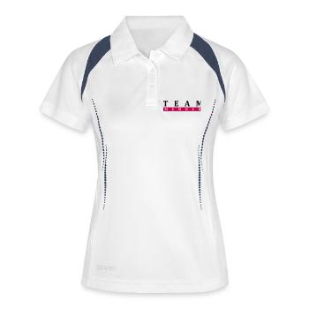 Équipier - Polo respirant Femme - blanc/marine - Devant