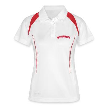 Autriche - Polo respirant Femme - blanc/marine - Devant