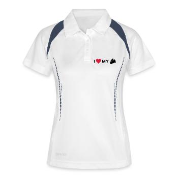 i love my bike - Women's Polo breathable - white/navy - Front