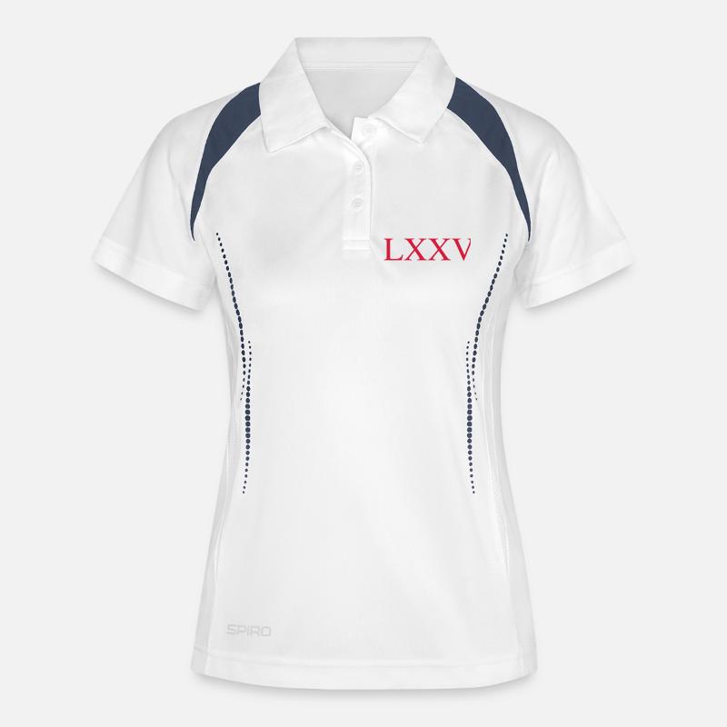 75 - Women's Polo breathable - white/navy