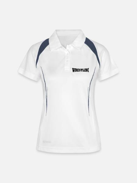 Wrestling logo - Women's Polo breathable - white/navy