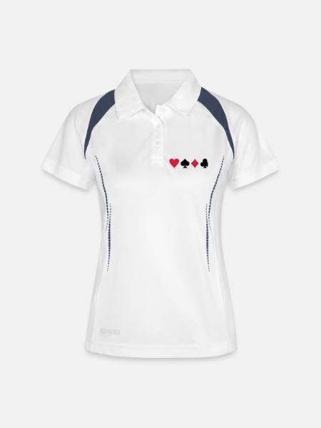 Poker - Women's Polo breathable - white/navy
