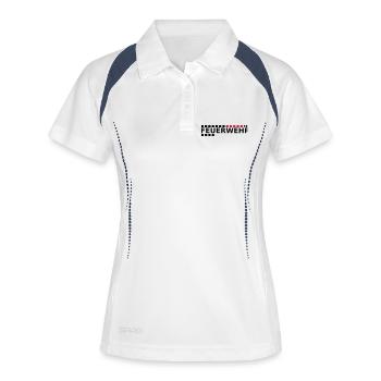 Feuerwehr 112 - Frauen Polo atmungsaktiv - Weiß/Navy - Vorne