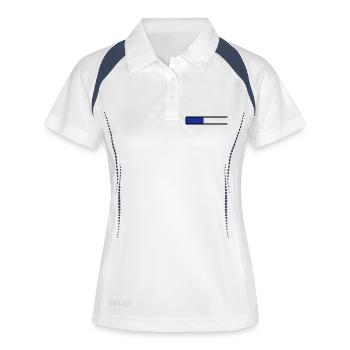 loading laden computer warten - Frauen Polo atmungsaktiv - Weiß/Navy - Vorne