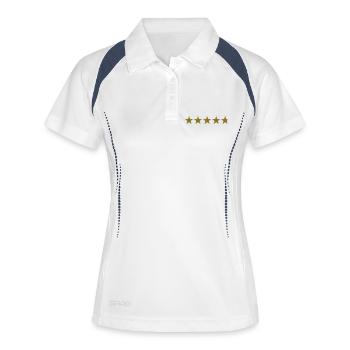 stars - Polo respirant Femme - blanc/marine - Devant
