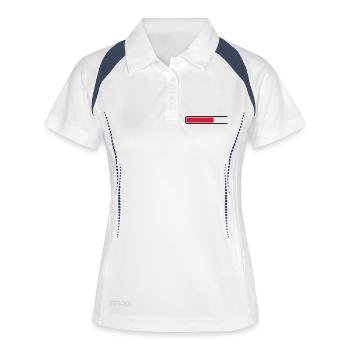loading_1___f2 - Polo respirant Femme - blanc/marine - Devant