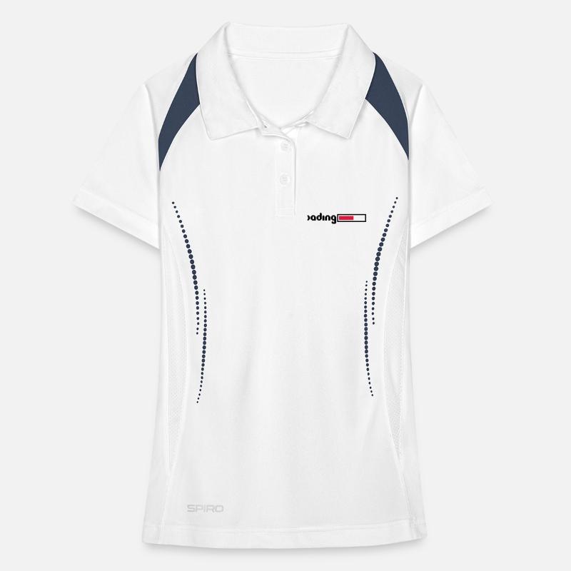 loading 8 bit pixel retro old games computer load Women's Polo breathable